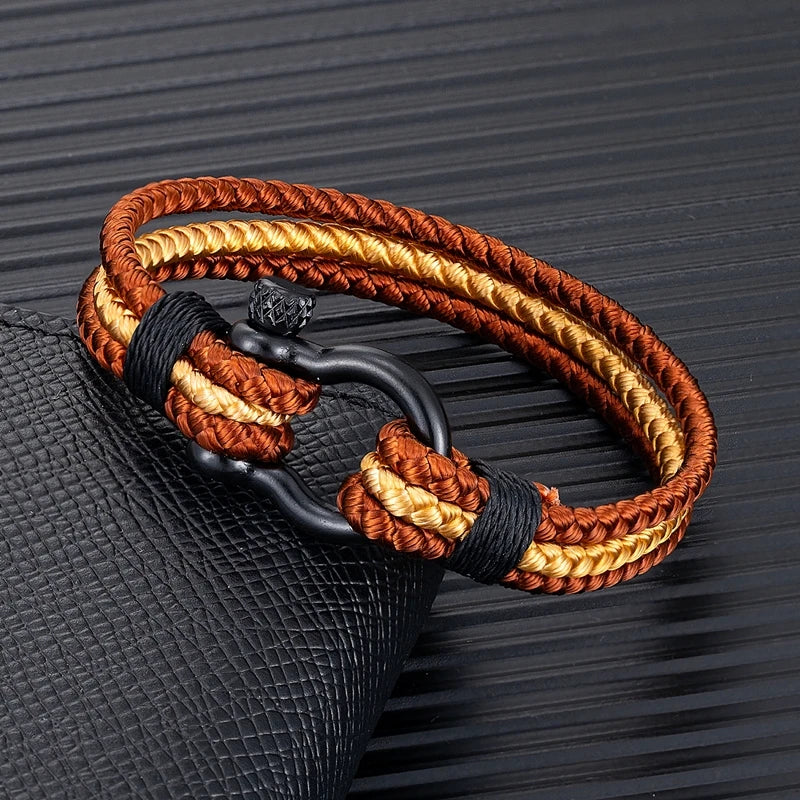 Bracelet en Corde Tressée avec Fermoir Métallique - CHRONOVIBE-PARIS